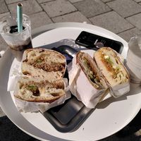 Philly Cheese (left) and Truffle Bomb (right) sandwiches at Breadbox in Munich