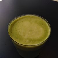 Matcha latte at Breadbox in Munich