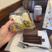 Vegan cake very rich but really tasty   at Breka Bakery & Café - Davie in Vancouver