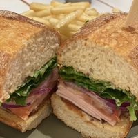 Italian bologna sub with fries  at You Are What You Eat in Seoul