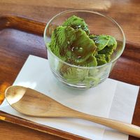 Matcha soy ice cream at Sonoma in Miyajima