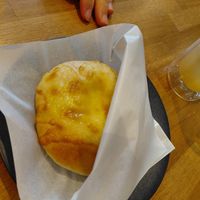 Vegan cheese bagel at Sonoma in Miyajima