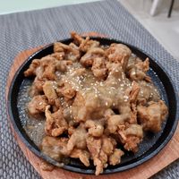 Sizzling Chickun, i think it was ₱125 but i forgot, i think it's made of mushroom and it was really good. they also had several new sizzling vegan "fish", "beef", etc. options on their menu that i forgot to take a picture of. at Greens Vegan Hub in Cebu