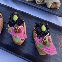 “Crab” cake hand roll & Inari   at Shojin - Culver City in Culver City