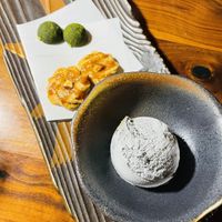 Taste of gion/ matcha truffle, miso cookies, black sesame ice cream  at Shojin - Culver City in Culver City