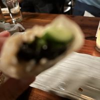Inside the hijiki handroll.   Very seaweeedy.. just the way I like it!  at Shojin - Culver City in Culver City
