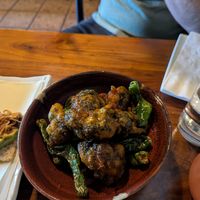 Tempura spicy broccoli and shishito peppers at Shojin - Culver City in Culver City