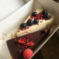 cheesecake and torte  at Sian O'Doherty at Ash Farm in Kilgetty