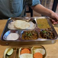 Vegan thali (also came with naan, not pictured)  at Ahaara Veda Indian in Koh Phangan