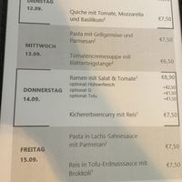 Mittagskarte  at Café Böcklein in Ilmenau