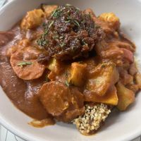 Vegetable curry bowl with chutney  at Jack's Wife Freda - Soho in New York City
