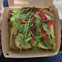 Vegan focaccia at Daniel's Focacceria in San Sebastian