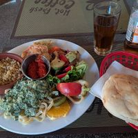 Vegan Platter & Iced Tea at Veranda in Sarajevo