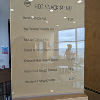 Hot snack menu at Welsh Coffee Company in Bridgend