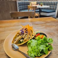 Tofu taco entree at Ginger Farm Kitchen - Iconsiam in Bangkok