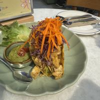 Tacos as appetizers  at Ginger Farm Kitchen - Iconsiam in Bangkok