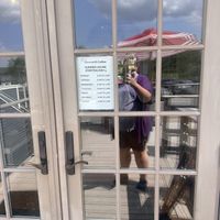 Back door   at Downshift Coffee in Belfast