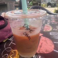 Iced dirty chai   at Downshift Coffee in Belfast