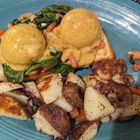 Vegan Florentine benedict at House of Benny's in Poland