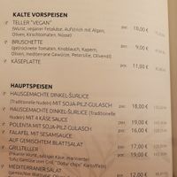 Vegan menu  at Olive Garden - Ulika Maslinik in Krk