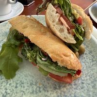 Veganes Baguette sehr lecker und preiswert  at Restaurant Alchemy  in Mallorca