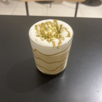 Vegan pistachio latte  at Philosopheat in Barcelona