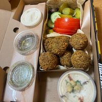 Works great as delivery  at Operation Falafel  in Abu Dhabi