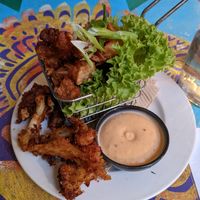 Appetizer - cauliflower and jackfruit  at East St Cafe and Bar in Nelson