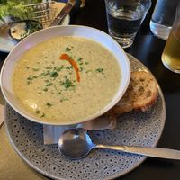Brocolli and potato soup   at East St Cafe and Bar in Nelson