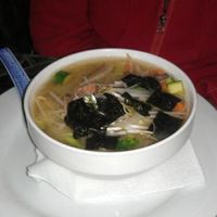 Miso soup - yum! at East St Cafe and Bar in Nelson