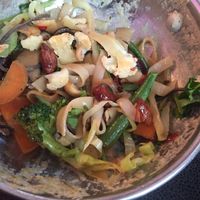 Warm noodle salad. Fresh and excellent  at East St Cafe and Bar in Nelson