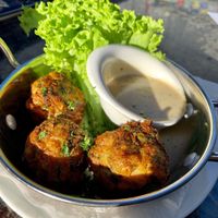 Veggie balls at East St Cafe and Bar in Nelson