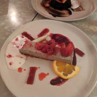 Rhubarb & jelly cheesecake at East St Cafe and Bar in Nelson