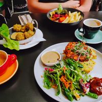 From December - falafel balls, Patty stack and something else (might be the mash?) at East St Cafe and Bar in Nelson