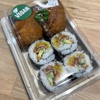 Vegetarian combo (the inari were enormous and delicious too)  at St Pierre's Sushi in New Plymouth