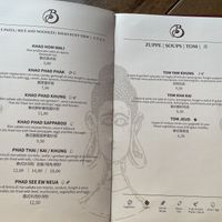 Menu clearly marked   at Bussarakham in Rome