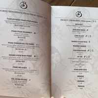 Menu clearly marked   at Bussarakham in Rome