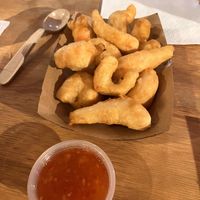 Vegan fried shrimp   at Nam Vegan Express in Burnaby