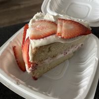 Strawberry cake 🍰   at Nam Vegan Express in Burnaby
