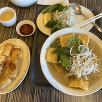 Combo #2 spring rolls and vegan pho   at Nam Vegan Express in Burnaby