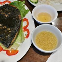 Fried "fish" at Nam Vegan Express in Burnaby