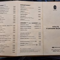 Menu at Bezkydov in Trnava