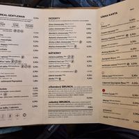 Menu at Bezkydov in Trnava