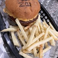 Cheeseburger and fries combo    at Nein Buck in Playa Del Carmen