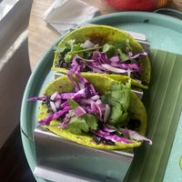 The hibiscus tacos  at Selva Taqueria Plantbased in Cabo San Lucas