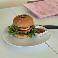 Burger at Loving Hut - Saraburi in Sara Buri