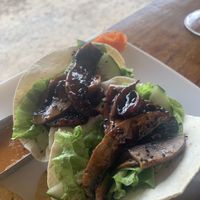 Mushroom tacos   at Puerto Pirata in Puerto Viejo De Talamanca