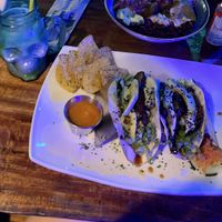 Vegan mushroom tacos  at Puerto Pirata in Puerto Viejo De Talamanca