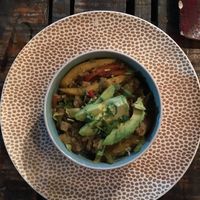 veggie volcano at Puerto Pirata in Puerto Viejo De Talamanca