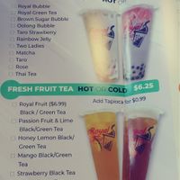 Milk tea is non-dairy at Royal Tea – Boba and Poké in Highland